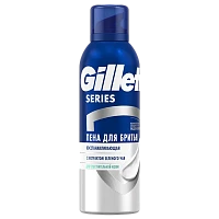 Пена для бритья Gillette Series REVITALIZING 200мл с экстрактом зеленого чая (1/6)