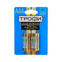 Батарейка Трофи ULTRA LR03 AAA BL6 Alkaline 1.5V (6/60/480/28800)