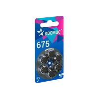 Батарейка Космос ZA675 BL6 Zinc Air 1.45V (6/60/3000)