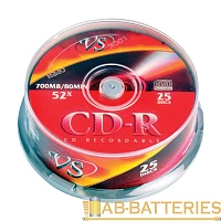 Диск CD-R VS 700MB 52x 25шт. cake box (25/250) 
