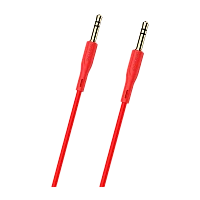 Кабель AUX Borofone BL1 Jack 3.5mm (m)-Jack 3.5mm (m) 1м TPE красный (1/50/200) 