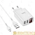 Сетевое З/У HOCO C86A 2USB 2.4A дисплей с кабелем microUSB белый (1/13/130)