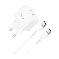 Сетевое З/У HOCO N29 2Type-C 35W с кабелем Type-C-Type-C 60W черный (1/13/130)