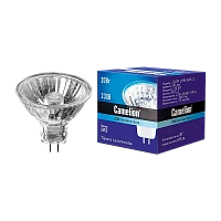 Лампа галогенная Camelion MR16 GU5.3 20W 2800К 220-240V софит 50мм прозрачная (1/10/200)