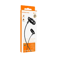 Наушники вставные Borofone BE61 bluetooth 5.3 с микр. спорт. черный (1/80) 
