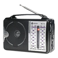 Радиоприемник DEESPI RE-16/606 пластик AM/FM/SW/AUX черный (1/40)