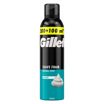 Пена для бритья Gillette Original Scent 200+100мл для чувствительной кожи (1/6)