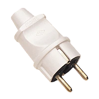 Вилка электрическая Makel С/З белый 10002 (1/100)