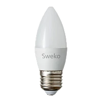 Лампа светодиодная Sweko C35 E27 7W 3000К 230V свеча (1/5/100)