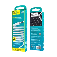 Кабель AUX GFPower J02 Jack 3.5mm (m)-Jack 3.5mm (m) 2м ПВХ белый (1/200/800) 