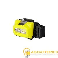 Фонарь налобный Фаzа H5-L3W/L2W 3W 1LED+COB от батареек IP44 3 режима зеленый (1/12/48)