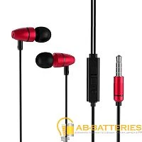 Наушники внутриканальные HOCO M59 с микр. красный (1/21/210)