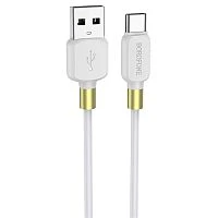 Кабель Borofone BX59 USB (m)-Type-C (m) 1м 3.0A ПВХ белый (1/360)
