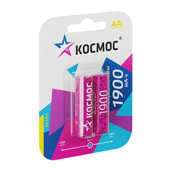 Аккумулятор бытовой Космос HR6 AA BL2 NI-MH 1900mAh (2/24/288)