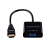 Переходник GoPower HDMI (m)-VGA (f) с питанием со звуком черный Premium Zip-Lock c подвесом (1/200)