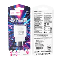 Сетевое З/У HOCO C109A Type-C 20W PD3.0 белый (1/36/216)