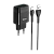 Сетевое З/У HOCO C72Q 1USB 2.4A 18W QC3.0 с кабелем Type-C черный (1/30/180)