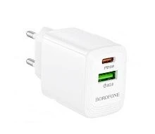 Сетевое З/У Borofone BN29 1USB+1Type-C 3.0A PD30W GaN белый