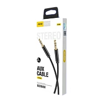 Кабель AUX Aspor A230 Jack 3.5mm (m)-Jack 3.5mm (m) 1м черный 