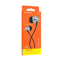 Наушники внутриканальные Borofone BM70 с микр. серебряный (1/76/304) 
