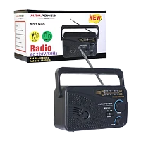 Радиоприемник MRM-Power MR-612AC пластик Jack3.5 черный (1/40)