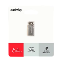 Флеш-накопитель Smartbuy MU30 64GB USB2.0 металл серебряный 