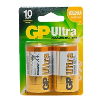 Батарейка GP Ультра/ULTRA LR20 D BL2 Alkaline 1.5V (2/20/160) 