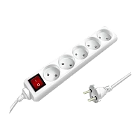 Удлинитель Старт S 5р.Б/З 10A 5.0м с выкл. белый