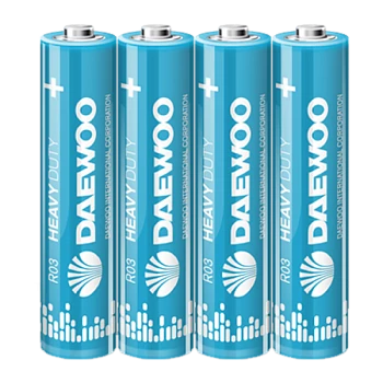 Батарейка Daewoo R03 AAA Shrink 4 Heavy Duty 1.5V (4/40/960)