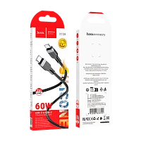 Кабель HOCO X109 Type-C (m)-Type-C (m) 2м 3.0A 60W силикон черный (1/31/310)