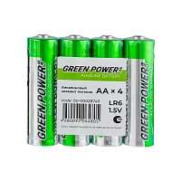 Батарейка GREEN POWERlab LR6 AA SH4 Щелочная 1.5V (4/40/1000)