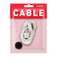 Кабель Smartbuy iK-412n USB (m)-Apple 30pin (m) 1м 1.0A ПВХ белый (1/500)