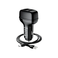 Автомобильное З/У HOCO Z36 2USB 2.1A черный (1/14/140)