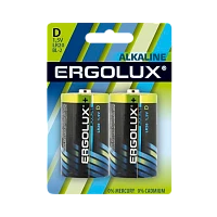 Батарейка Ergolux LR20 D BL2 Alkaline 1.5V (2/12/96)