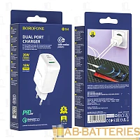 Сетевое З/У Borofone BN4 1USB/Type-C 3.0A 20W QC3.0 белый (1/35/140)