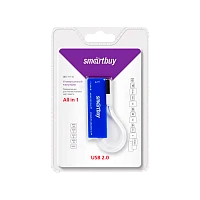 Картридер Smartbuy 717 USB2.0 SD/microSD/MS/M2 голубой