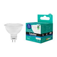 Лампа светодиодная Camelion MR16 GU5.3 8W 6500К 170-265V софит матовая (1/5/100)