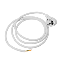 Сетевой кабель Volsten SR-LR2 ПВС3х1 с угловой евровилкой 3500Вт, 16А, земля, 1.5 м белый