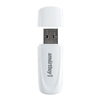 Флеш-накопитель Smartbuy Scout 16GB USB2.0 пластик белый