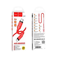 Кабель HOCO X59 Type-C (m)-Type-C (m) 2м 3.0A 60W нейлон красный