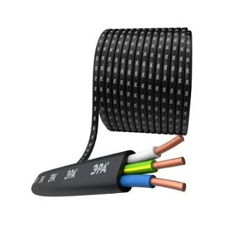 Кабель электрический ЭРА ВВГ Пнг(А)-LS 3 х 1.5 кв.мм черный ГОСТ бухта 50м (цена за 1м.)