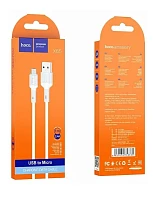 Кабель HOCO X65 USB (m)-microUSB (m) 1м 2.4A TPE белый (1/31/310)