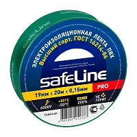 Изолента Safeline 19мм*20м ПВХ зеленый (10/200)