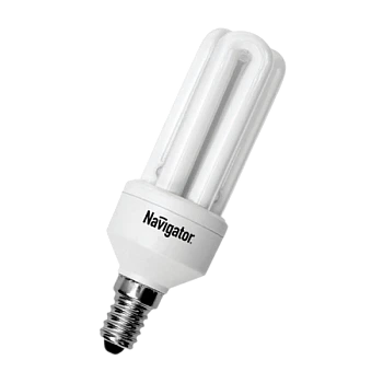 Лампа люминесцентная Navigator 3U E14 11W 4000К 220-240V U-образная (1/12/60)