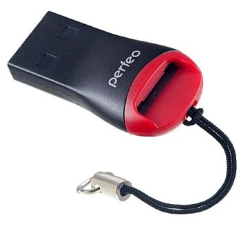 Картридер Perfeo PF-VI-R007 microSD черный (1/200)