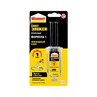 Клей Момент ФОРМУЛА-1 эпоксидный 14мл двухкомпонентный BL1 прозрачный (1/24)