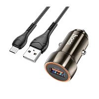 Автомобильное З/У HOCO Z46 USB 3.0A серый (1/13/130) 