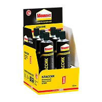 Клей Момент КЛАССИК-1 125мл универсальный водостойкий BOX6 шоу-бокс (6/48)