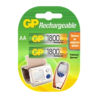 Аккумулятор бытовой GP HR6 AA BL2 NI-MH 1800mAh в пластиковой упаковке (2/20/200)