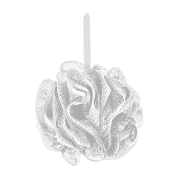 Мочалка массажная Рыжий кот нейлон белый (1/12/360)